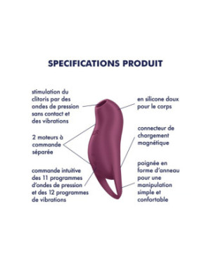Stimulateur clitoridien couleur pourpre Pocket Pro 1 SatisfyerSA