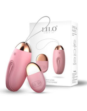 Oeuf vibrant rainuré rose USB avec télécommande