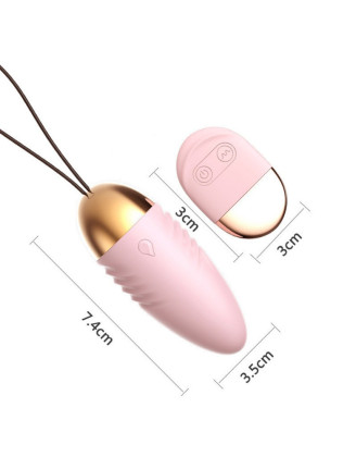 Oeuf  vibrant rose avec télécommande à piles 