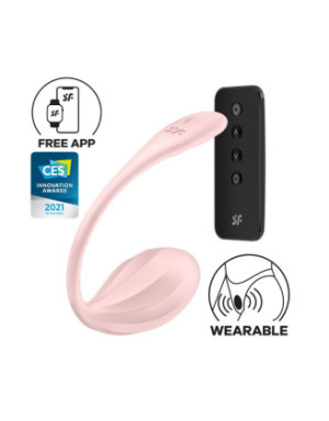 Oeuf vibrant télécommandé rose Ribbed Petal Satisfyer