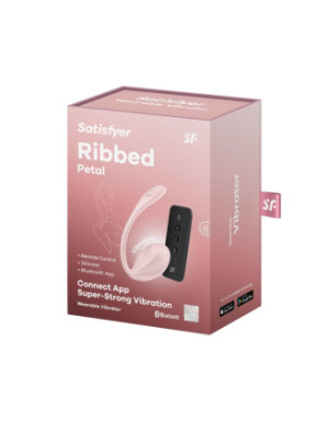 Oeuf vibrant télécommandé rose Ribbed Petal Satisfyer