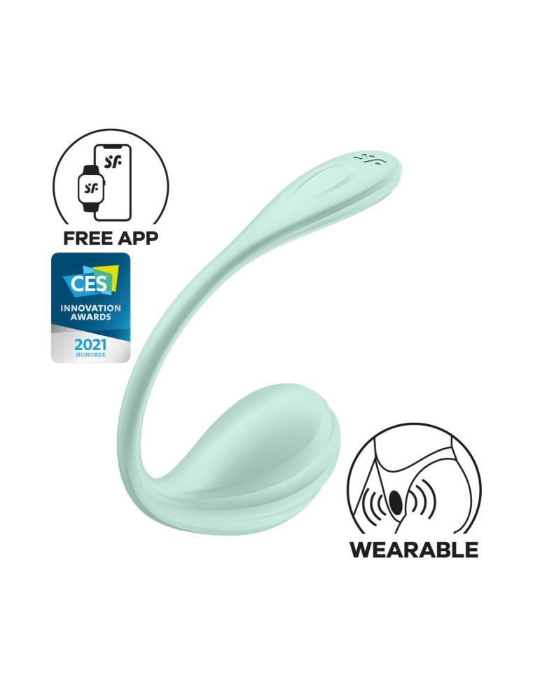 Oeuf vibrant vert menthe Smooth Petal Satisfyer