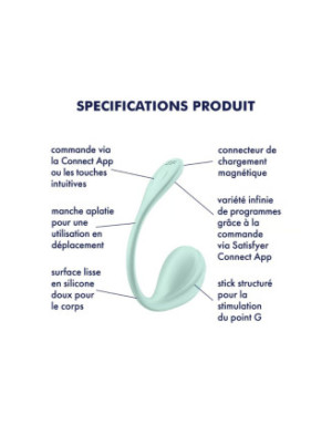 Oeuf vibrant vert menthe Smooth Petal Satisfyer