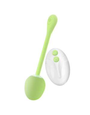 Balle de Geisha vibrante verte avec télécommande