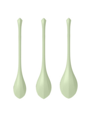 Set de 3 boules de geisha vert pastel Yoni Power 2 Satisfyer