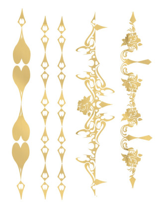 Tatouage éphémère - Effet or 