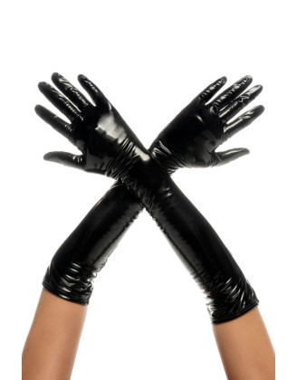 Gants en vinyle noir