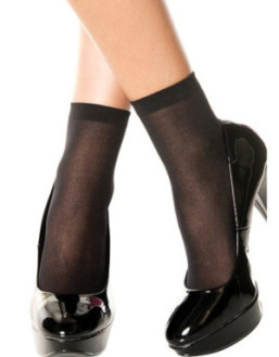 Socquettes chaussettes noires nylon