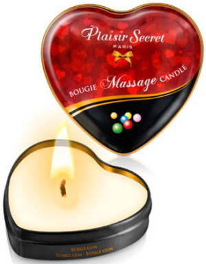 Mini bougie de massage bubble gum boîte coeur 35ml