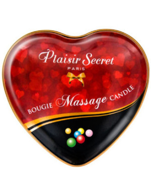 Mini bougie de massage bubble gum boîte coeur 35ml