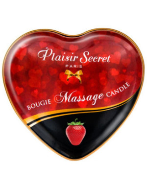 Mini bougie de massage fraise boîte coeur 35ml
