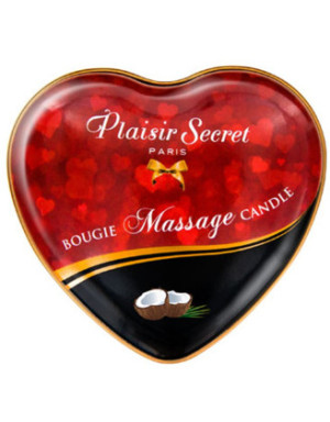 Mini bougie de massage noix de coco boîte coeur 35ml