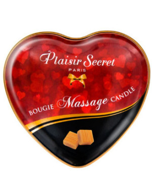 Mini bougie de massage caramel boîte coeur 35ml