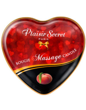 Mini bougie de massage pêche de vigne boîte coeur 35ml