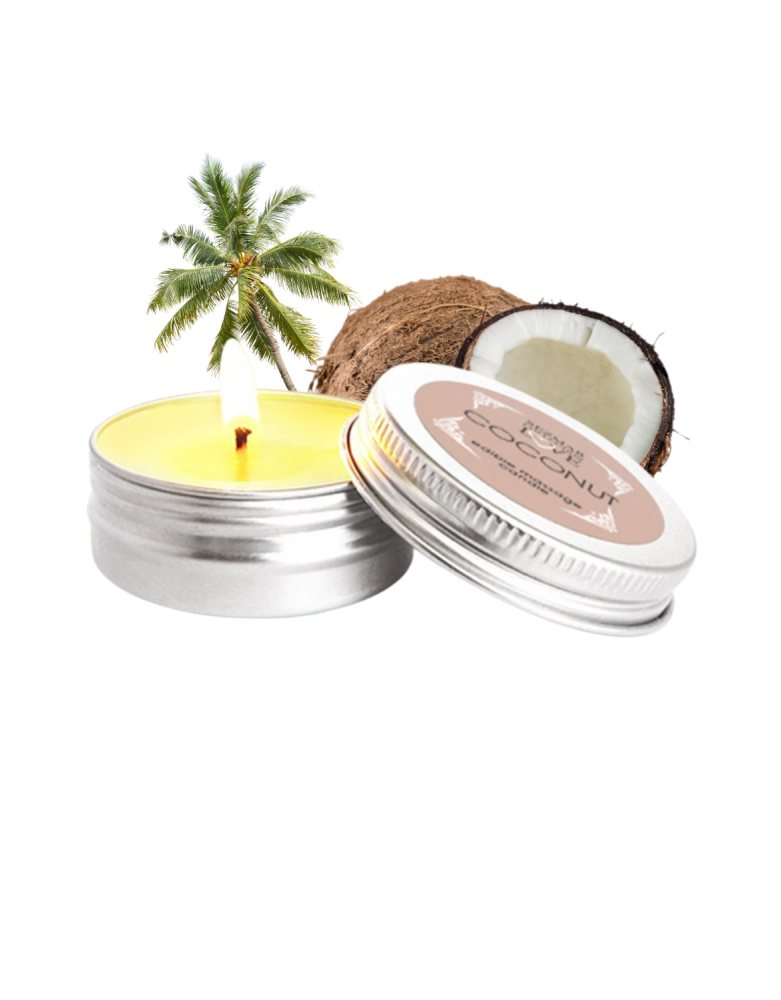 Mini Bougie de massage Noix de coco 30ml 100% naturelle
