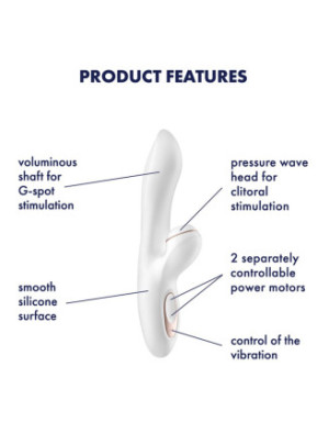 Vibromasseur rabbit blanc Pro+ G-spot Satisfyer