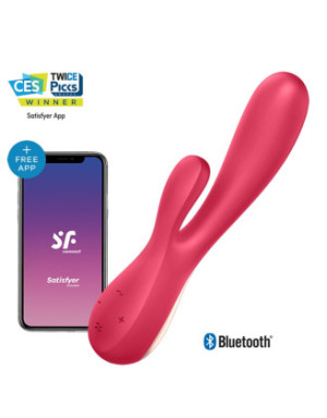 Vibromasseur rabbit rouge connecté Mono Flex Satisfyer