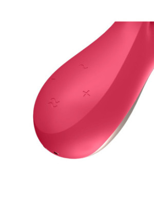 Vibromasseur rabbit rouge connecté Mono Flex Satisfyer