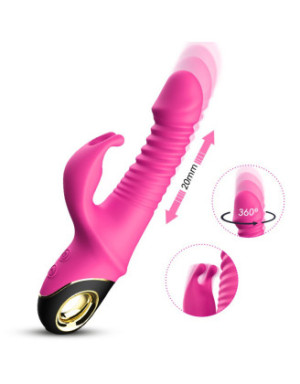 Vibromasseur rose Rabbit Va et Vient avec rotation
