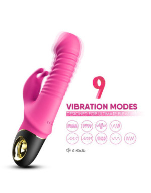 Vibromasseur rose Rabbit Va et Vient avec rotation