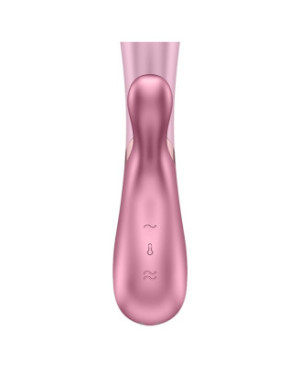 Vibromasseur rabbit rose chauffant USB connecté Hot Lover Satisfyer