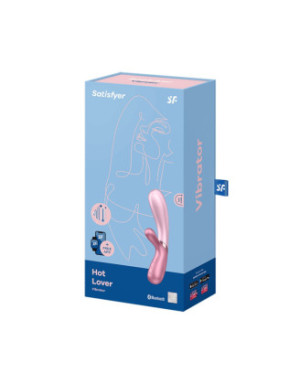 Vibromasseur rabbit rose chauffant USB connecté Hot Lover Satisfyer