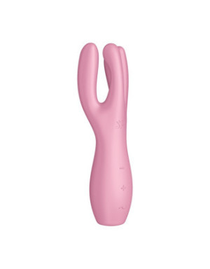 Vibromasseur point G avec stimulateur de clitoris USB rose Threesome 3 Satisfyer