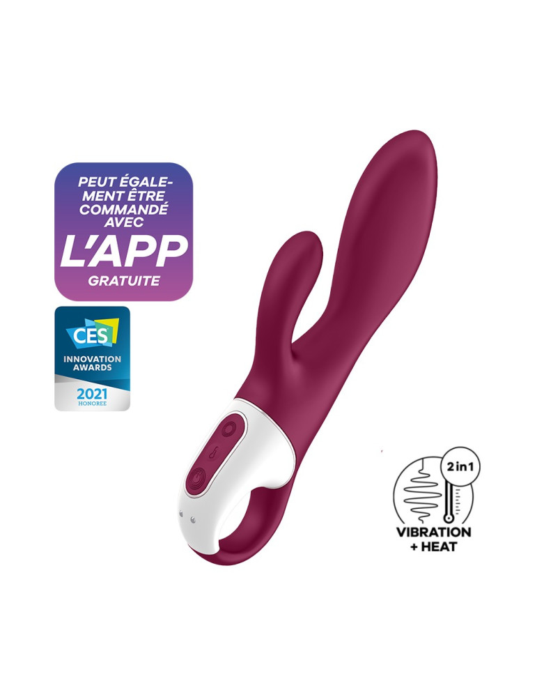 Rabbit chauffant connecté USB rouge Heated Affair Satisfyer