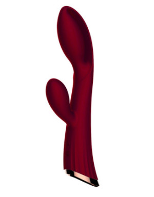 Vibromasseur rouge avec stimulateur de clitoris LRIS USB