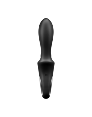 Vibromasseur rabbit noir USB, chauffant et connecté Heat Climax+  Satisfyer