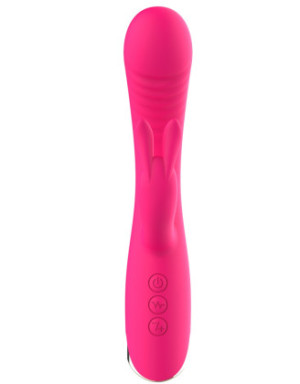 Vibromasseur triple stimulation très puissant rose USB