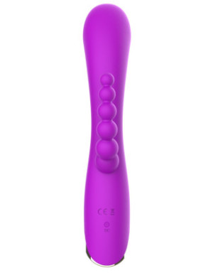 Vibromasseur triple stimulation très puissant violet USB