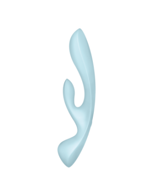 2 en 1 Rabbit point G avec stimulateur de clitoris et Wand Bleu USB Triple Oh Satisfyer