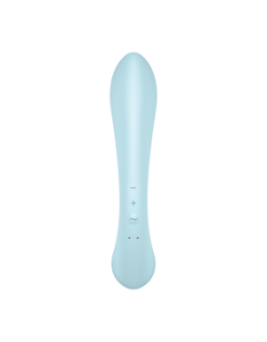 2 en 1 Rabbit point G avec stimulateur de clitoris et Wand Bleu USB Triple Oh Satisfyer