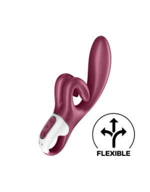 Vibromasseur rabbit point G rouge double stimulation clitoridienne Touch Me SatisfyerSA