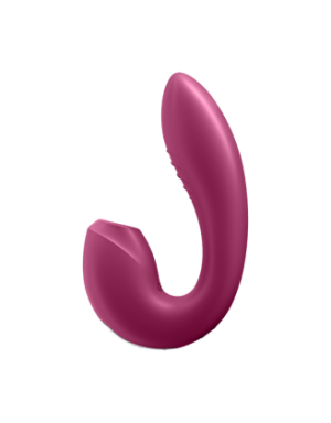 2 en 1 Vibromasseur point G avec stimulateur clitoris connecté USB rouge Sunray Satisfyer