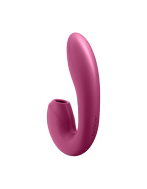 2 en 1 Vibromasseur point G avec stimulateur clitoris connecté USB rouge Sunray Satisfyer