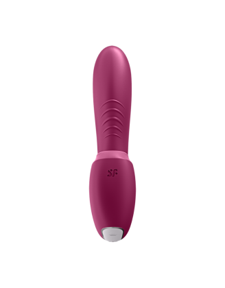 2 en 1 Vibromasseur point G avec stimulateur clitoris connecté USB rouge Sunray Satisfyer