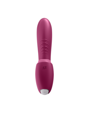 2 en 1 Vibromasseur point G avec stimulateur clitoris connecté USB rouge Sunray Satisfyer