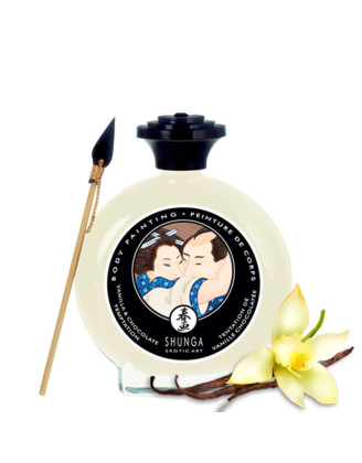 Peinture de corps comestible vanille chocolat blanc 100ml