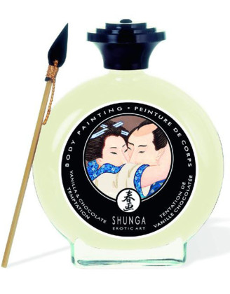 Peinture de corps comestible vanille chocolat blanc 100ml