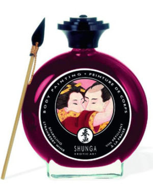 Peinture de corps comestible fraise vin pétillant 100ml
