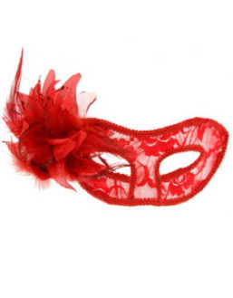 Masque la traviata rouge
