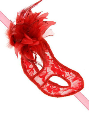 Masque la traviata rouge