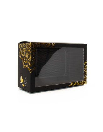 Masque vénitien Chiara rigide doré avec strass