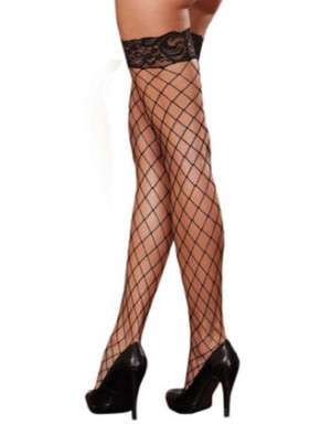 Bas filet noir autofixants