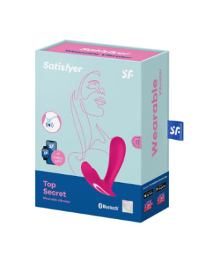 2 en 1 Vibromasseur et stimulateur clitoridien rose connecté Top Secret Satisfyer