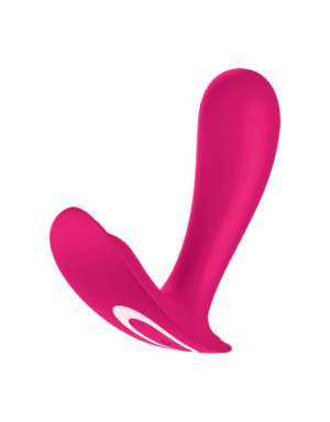 2 en 1 Vibromasseur et stimulateur clitoridien rose connecté Top Secret Satisfyer