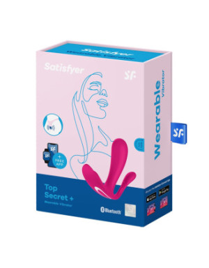 3 en 1 Vibromasseurs et stimulateur clitoridien rose connecté Top Secret + Satisfyer