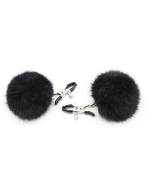 Pinces à seins avec pompoms noires